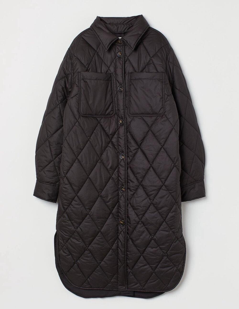 H&M womens quilted shirt jacket size M